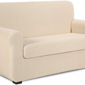 Set de 2 huse de protectie pentru canapea Tianshu, poliester/elastan, bej, 178 x 105 x 108 cm