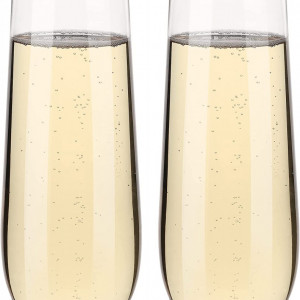 Set de 2 pahare Hotder plastic, transparent, 15,3 x 6,1 cm, 355 ml