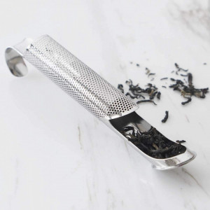 Set de 2 piese pentru ceai Filo, otel inoxidabil, argintiu, 14,8 x 2 cm