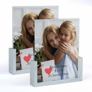 Set de 2 rame foto HORLIMER, plexiglas/lemn, gri, 20 x 25 cm