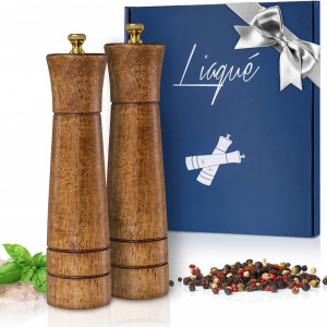 Set de 2 rasnite pentru mirodenii Liagué, lemn, maro, 21,5 x 5,3 cm