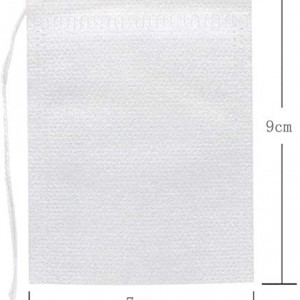 Set de 200 pungi filtru pentru ceai Senmil, alb, 7 x 9 cm