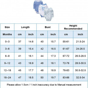 Set de 3 body-uri pentru bebelusi JiAmy, bumbac, alb/albastru, 6-9 luni