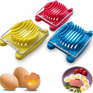 Set de 3 feliatoare pentru oua LEXISONG-Zgr, PP/otel inoxidabil, culoare, multicolor, 10,5 x 7 x 8,5 cm