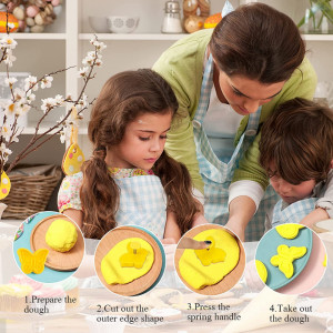 Set de 4 forme pentru prajituri GUBOOM, plastic, galben