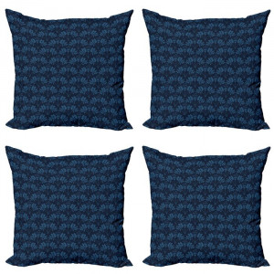 Set de 4 huse pentru perna Hunsinger, albastru inchis, 45,72 x 45,72 x 1 cm