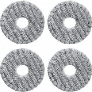Set de 4 lavete de schimb pentru mop electric MoPei, microfibra, gri, 15 cm