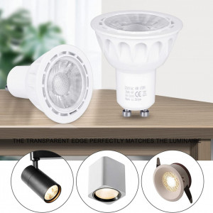 Set de 4 spoturi Yayza, GU10, LED, lumina albastra, 6W, MR16