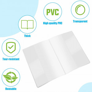 Set de 5 coperti pentru pasaport/carnet Mizijia, PVC, transparent, 150 X 110 mm