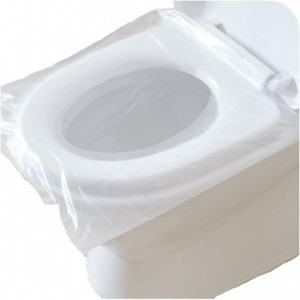 Set de 50 de folii de unica folosinta pentru scaunul de toaleta BLZ, impermeabil, 10.6 x 8.3 x 5.2 cm