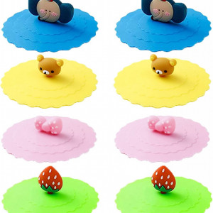 Set de 8 capace pentru cani SUWYNJ, silicon, multicolor, 10 x 10 cm