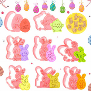 Set de 8 forme pentru prajituri GUBOOM, plastic, roz