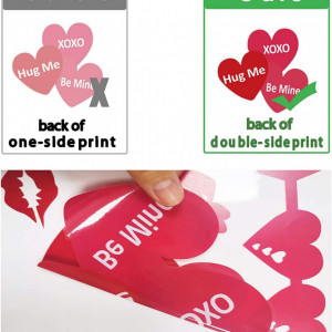 Set de 9 foi cu autocolante de Valentine's Day Sayala, PVC, rosu, 30 x 20 cm