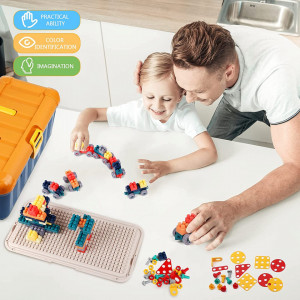 Set de constructie pentru copii Jigsaw, 246 piese, plastic, multicolor