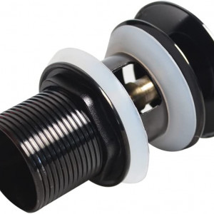 Supapa de scurgere pentru chiuveta, metal, negru/alb, 9,2 cm