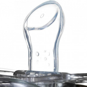 Suzeta pentru copii Decdeal, silicon, maro/transparent, 6 luni +