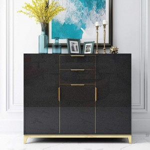 Tapet autoadeziv Decoroom, vinil, negru, 40 x 300 cm