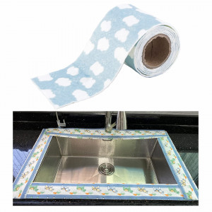 Banda de etansare Charfia, PVC, alb/albastru, 8 x 280 cm