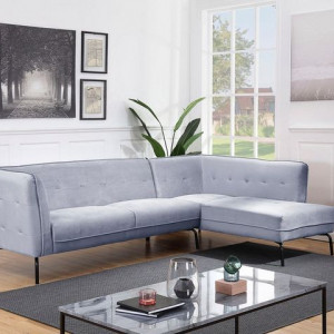 Coltar Atlantic Home Affaire, 270 x 80 x 80 cm, catifea, gri deschis