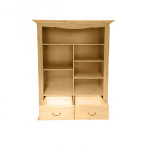 Comoda inalta 2SK Home Affaire, lemn masiv, natur, 148 x 114 x 40 cm