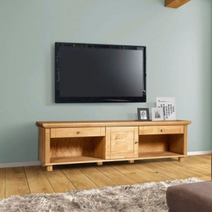 Comoda TV Tracy Home Affaire, natur, lemn, 181 x 12 x 48 cm
