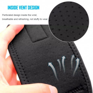 Compresie pentru incheietura mainii AOLIKES, negru/rosu, neopren, 40 x 8 x 1 cm