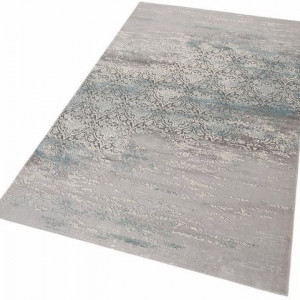 Covor Merinos, textil, gri/albastru, 120 x 180 cm