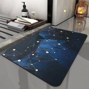 Covoras de baie OKYWILL, textil/spuma/cauciuc, multicolor, 40 x 60 cm