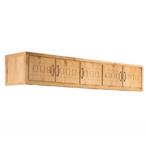 Dulap suspendat Antresole Home Affaire, lemn masiv, 5 usi, natur