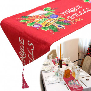 Fata de masa decorativa Gxhong, multicolor, poliester, 180 x 33 cm