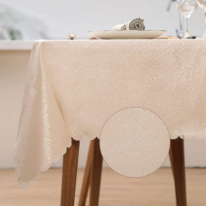 Fata de masa Hounest, PVC, bej, 140 x 200 cm