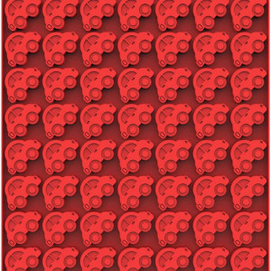 Forma pentru gustari RiyaNed, silicon, rosu, 30 x 20 cm