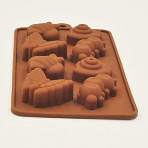 Forma pentru prajituri Selecto Bake, insecte, silicon, maro, 19 x 11 x 2,3 cm