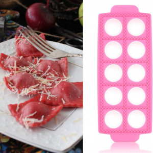Forma pentru ravioli XiXiRan, plastic, roz, 26,5 x 10,5 x 2,2 cm