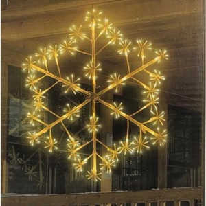 Fulg de nea Karll, LED, alb, 80 cm