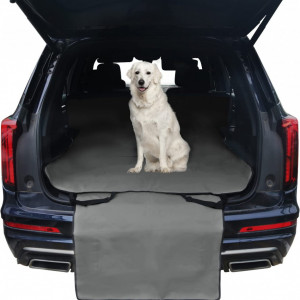 Husa de protectie scaun auto pentru caini Wildeden, tesatura oxford, gri, 150 x 130 cm
