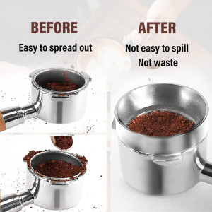 Inel de dozare cafea Tazzor, argintiu, aluminiu, 53 mm