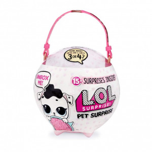 Jucarie Mega Ball LOL Pet Surprise, include 15 surprize, modele diferite