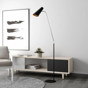 Lampadar Wibke, metal, negru/auriu, 52 x 163,5 cm