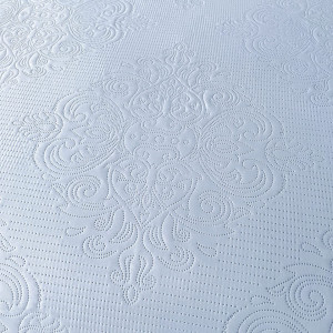 Lenjerie de pat 3 piese Qucover, poliester, albastru deschis, 240 x 260 cm/ 50 x 75 cm