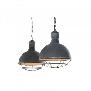 Lustra tip pendul Essie, metal, gri inchis, 50 x 110 x 40 cm, 60w