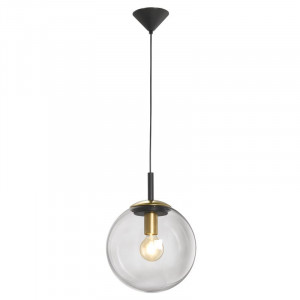 Lustra tip pendul Falcon, metal/plastic, negru/auriu, 1 x 30 x 30 cm