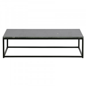Masa de cafea Mellow, metal/marmura, gri/negru, 32 x 120 x 60 cm