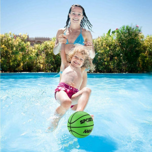 Mini minge de baschet Baby Bites, PVC, verde/negru, 12,7 cm