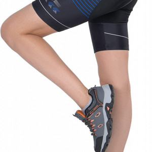 Pantaloni scurti de ciclism pentru dama Cycord, nailon/lycra, negru/albastru, marimea M