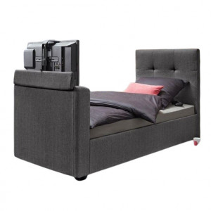 Pat Home Affaire cu suport pentru TV, antracit, 90 x 200 cm
