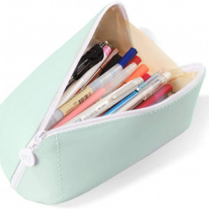 Penar multifunctional TOPSAL, piele, verde, 18,6 x 6,5 x 6,5 cm