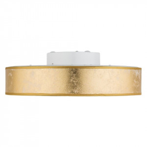 Plafoniera Ted, LED, plastic/textil, alb/aurie, 40 x 10.5 cm, 24w