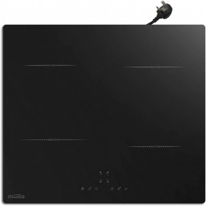 Plita incorporabila pe inductie COVERCOOK, 4 zone de gatit, sticla ceramica, negru, 13 amp, 2800 W, 59 x 52 x 5,8 cm