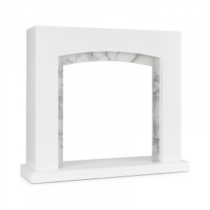 Rama pentru semineu Klarstein, MDF, alb, 15,5 x 39,5 x 114,5 cm